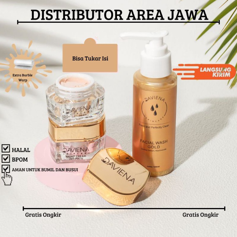 GROSIR DAVIENASKINCARE PAKET HEMAT GOLD SERIES  daviena skincare  Davina  Davienaskincare  Semarang 