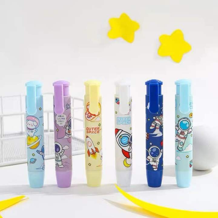 

POM Penghapus Pensil Mekanik Karakter Mechanical Eraser Lucu Hapusan Eraser Lipstik Retractable Cute Eraser Korean Style Penghapus Pencil