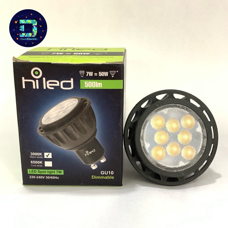 Hiled Spot GU10 7W 3000K Halogen MR16