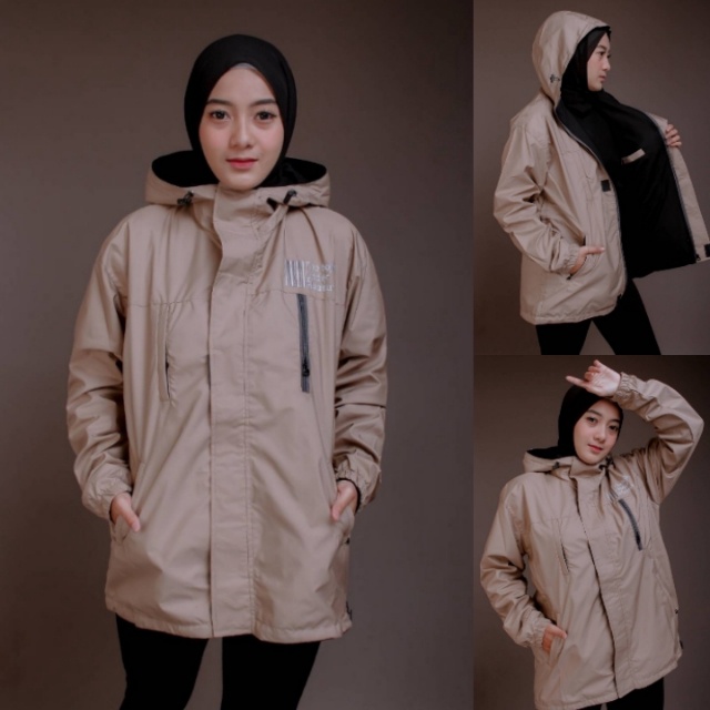 1212 MALL Jaket Parasut Wanita Waterproof M L XL XXL Jaket Gunung  Wanita Terbaru Kekinian Outdoor A