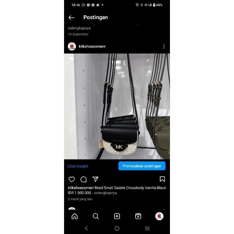 michael kors mk reed small saddle