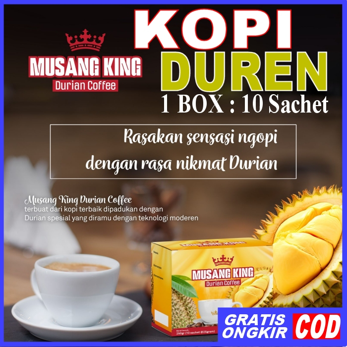 

KOPI DURIAN MUSANG KING BOX GROSIR kopi instan rasa duren durian Mao Shan Wang malaysia penang