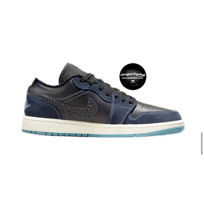 SEPATU SNEAKERS AJ 1 SNAKE SKIN MIDNIGHT NAVY