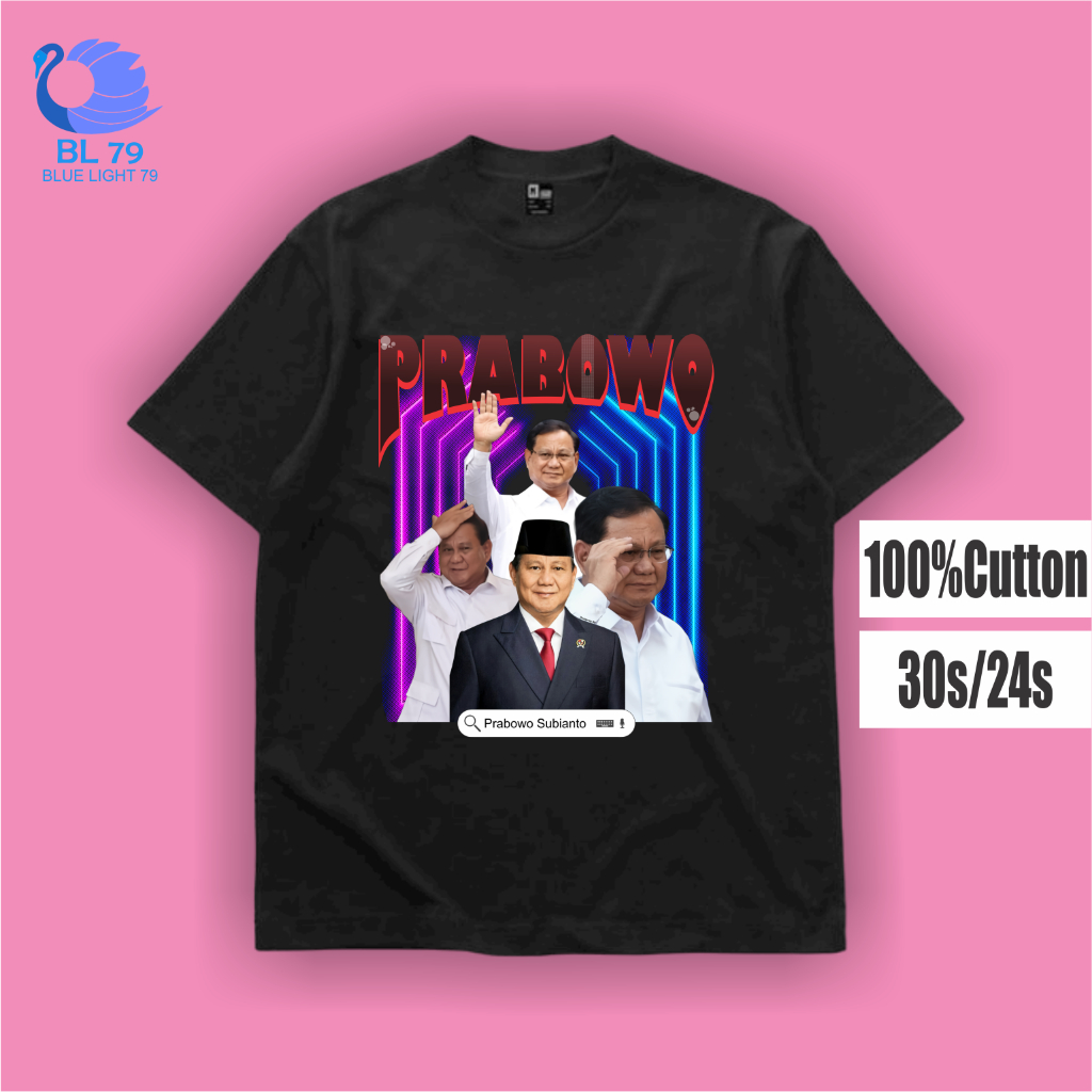 KAOS PRABOWO GIBRAN | GEMOY - Baju Kaos Relawan Pilpres 2024 Prabowo Gibran Gemoy Jumbo Oversize Uni