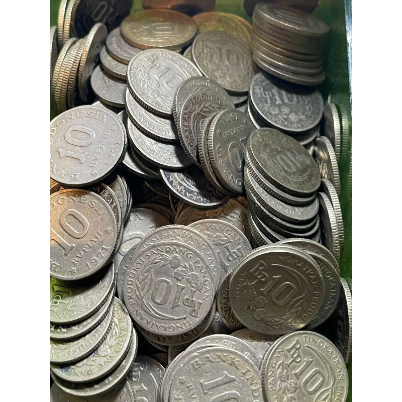 Uang Koin kuno Indonesia 10 Kancing Uang Antik