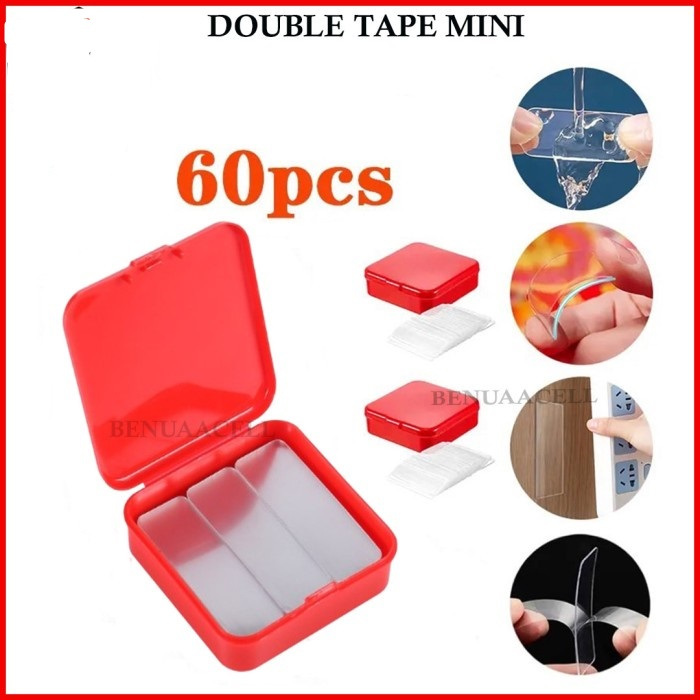 

STICKER DOUBLE TAPE MINI ISI 60PCS PER BOX / NANO TAPE BENING SERBAGUNA LEM TAPE