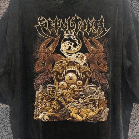 Sepultura Shirt | Acid Wash Oversized