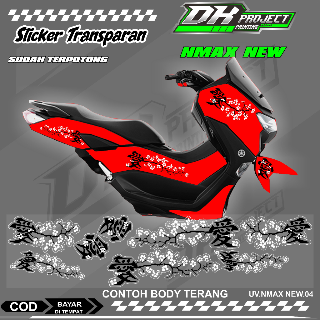 NMAX NEW STIKER  UV MOTOR KEREN LIS VARIASI NMAX NEW STIKER MOTOR YAMAHA DESAIN UV.02
