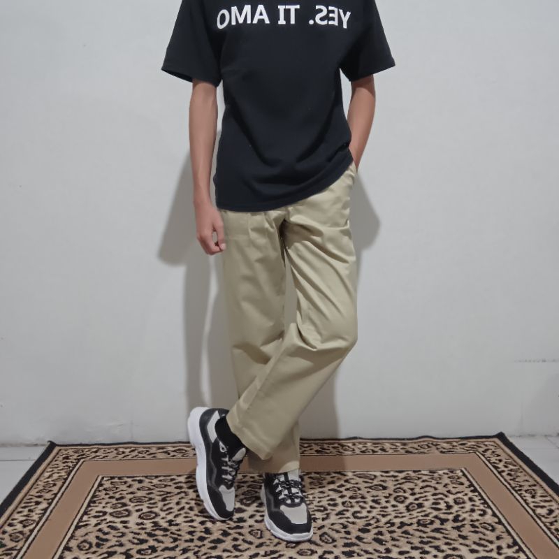 Uniqlo Japan Basic Chino Pants Khaki Original | Long Pants Chino Chinos Uniqlo | Jual Celana Chino C