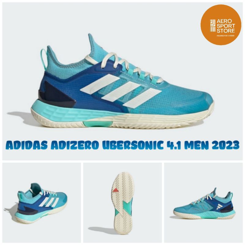 [ SEPATU TENIS ADIDAS ADIZERO UBERSONIC 4.1 MEN 2023 / Blue ]