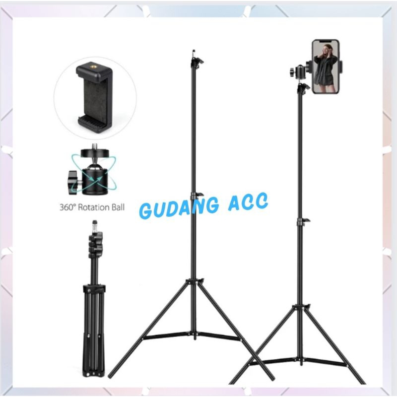 TRIPOD RING LIGHT PANJANG 2.1M/TRIPOD HP /TRIPOD CAMERA BAHAN BESI