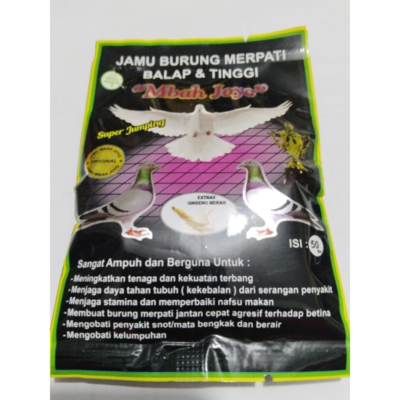 Mbah joyo jamu burung merpati balap dan tinggi ori