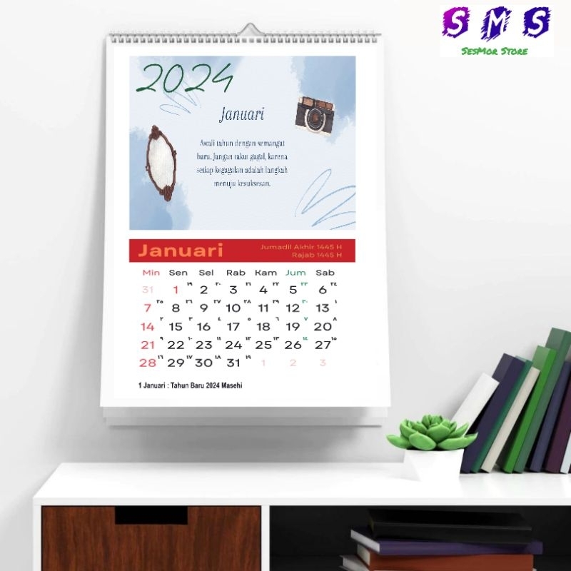 

KALENDER DINDING 2025 KALENDER AESTHETIC SPIRAL A3+