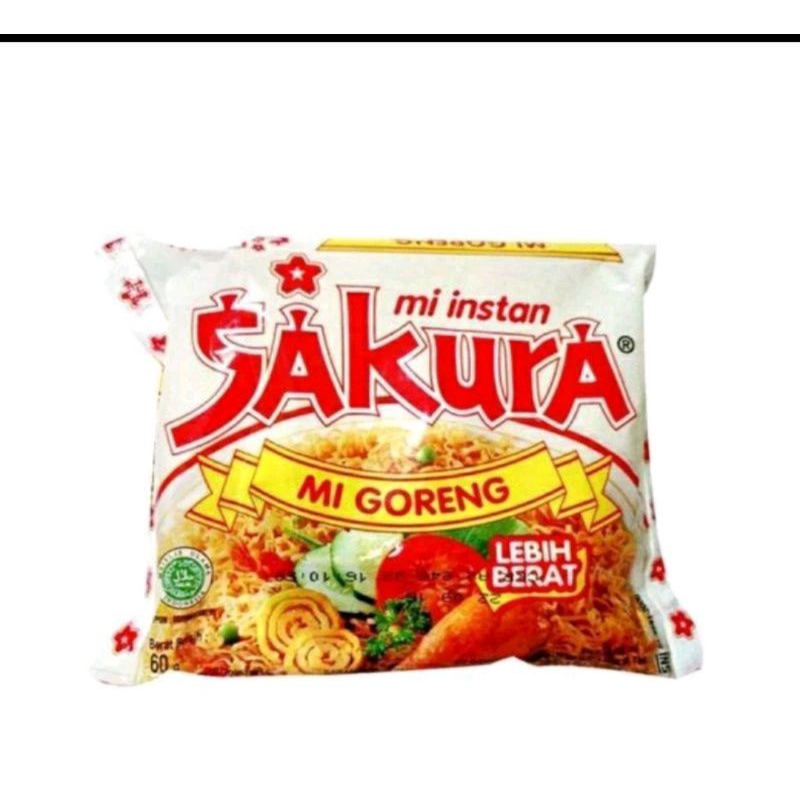 

Mi instan Sakura goreng 60 gr satuan