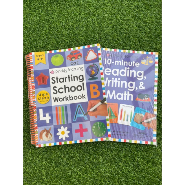 Priddy Learning Staring School Workbook and 10 minute reading, writing, & math