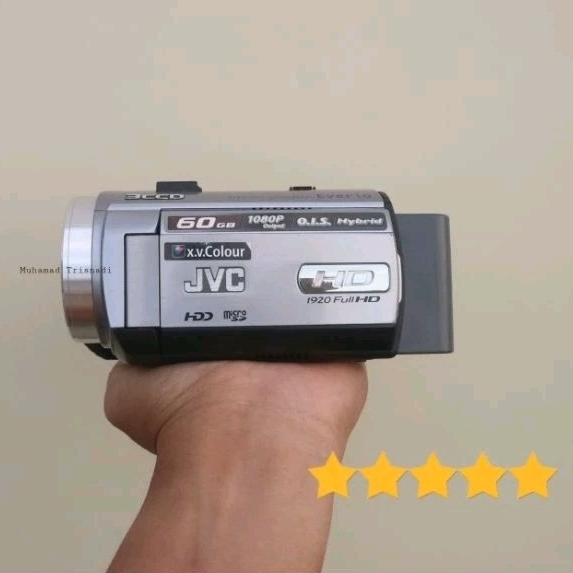 Handycam JVC GZ HD 5AG HD5 AG HD 5 AG HD5AG FullHD Hardisk 60GB Silver Mulus Murah