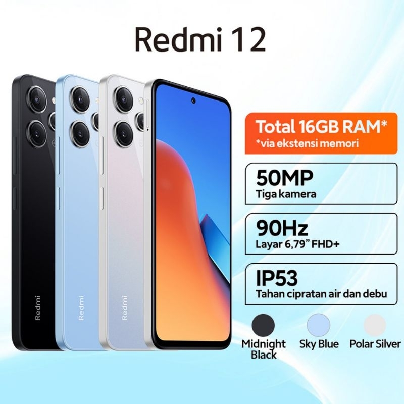 Xiaomi redmi 12 ram 8/128gb baru