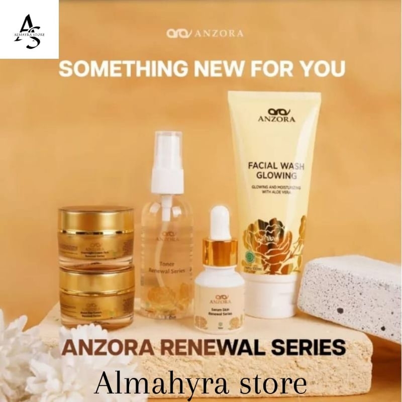 (DAPET HADIAH)ANZORA SKINCAREanzora skincare paket renewal series khusus flek tebal dan ringan