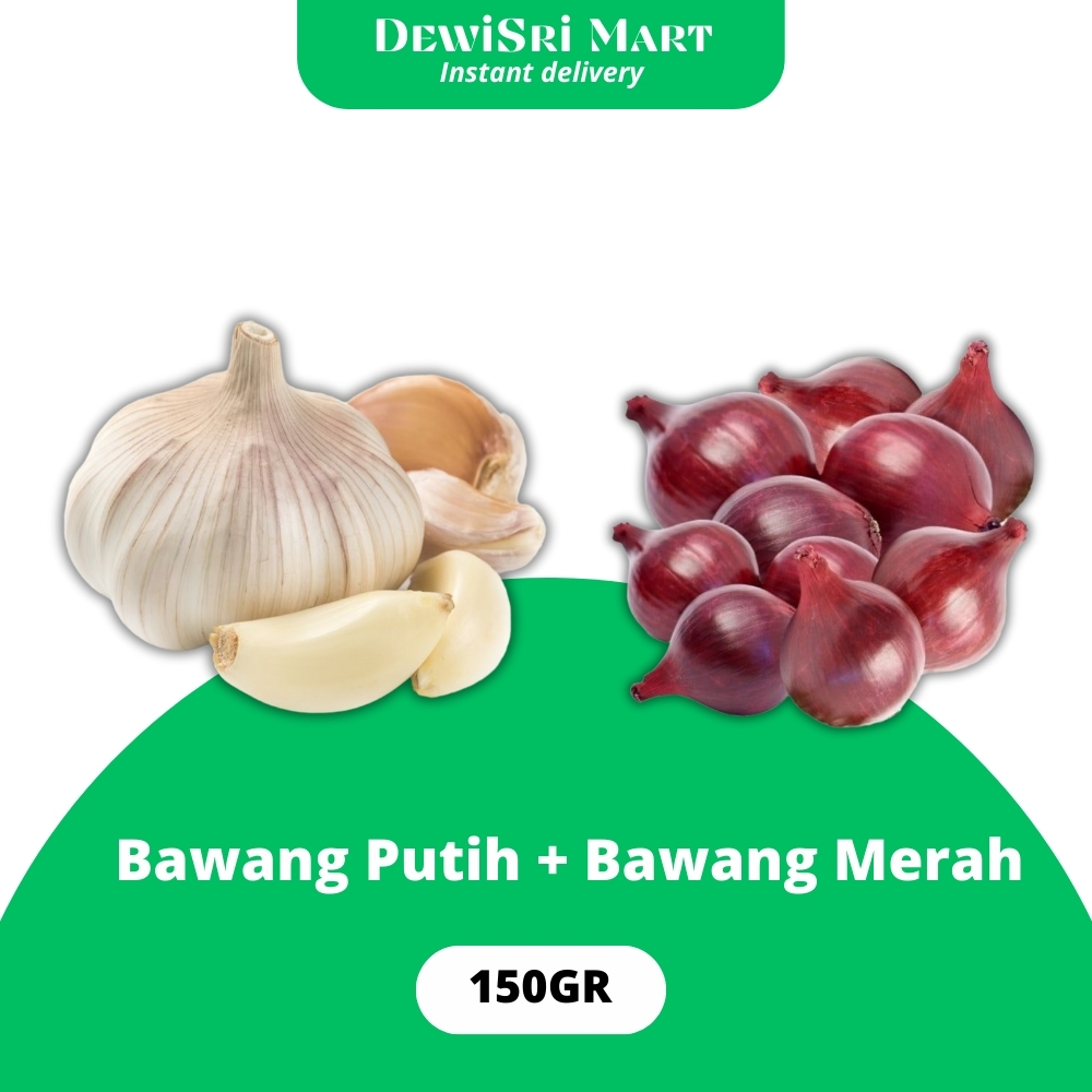 

Bawang Merah + Bawang Putih 150gr - Dewi Sri Mart