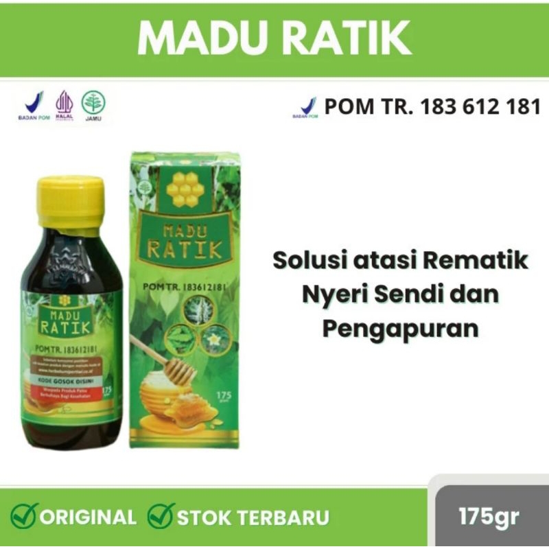 Madu Ratik Herbal Nyeri Sendi Rematik Pengapuran