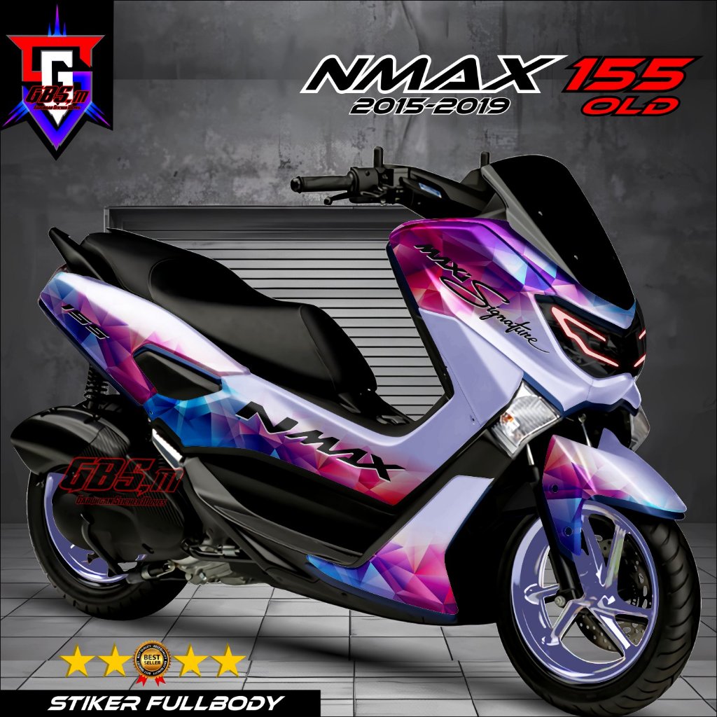 (COD) Stiker Decal Motor NMAX 155 Old Full Body Sticker Variasi Nmax 155 2016 - 2019 Abstrack Bunglo