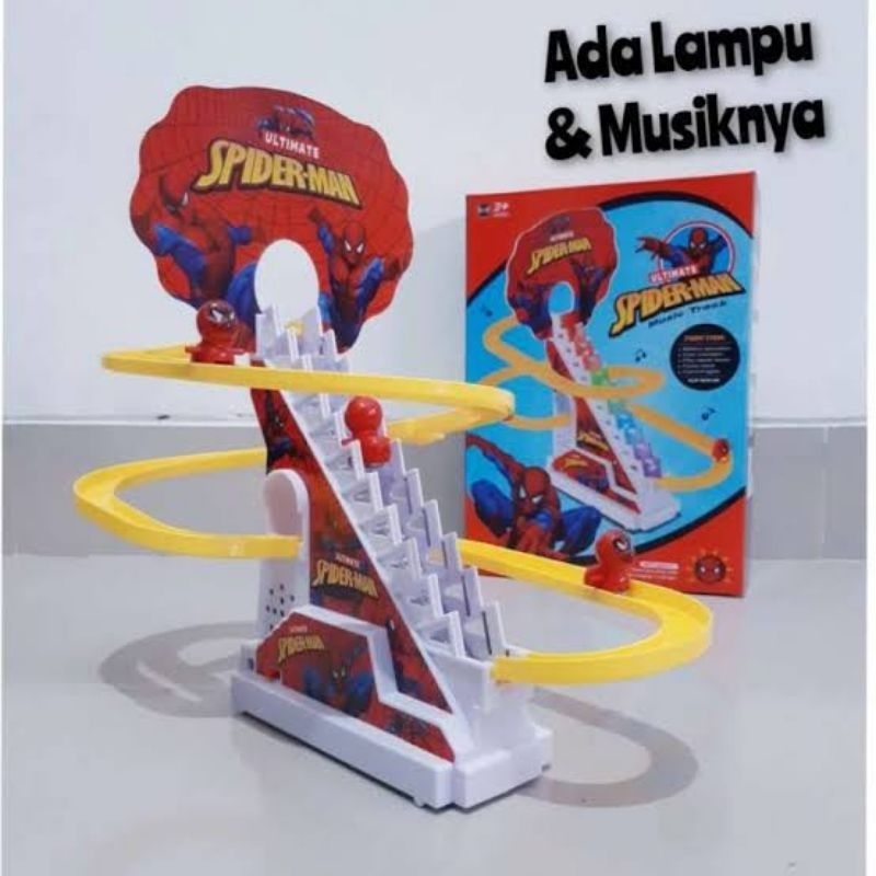 MAINAN SPIDERMAN SLIDE SPIDERMAN NAIK TURUN TANGGA