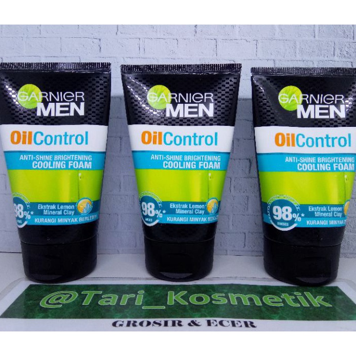 Kode QKK241 Garnier Men Oil Control AntiShine Brightening Cooling Foam 1ml BesarSabun Cuci Wajah Pri