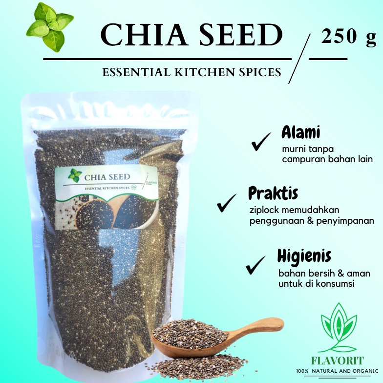 

Promo Besar Chia Seed 25gr Biji Chia Seeds Organik Premium Black Chia Seed Untuk Diet Original Natural 12