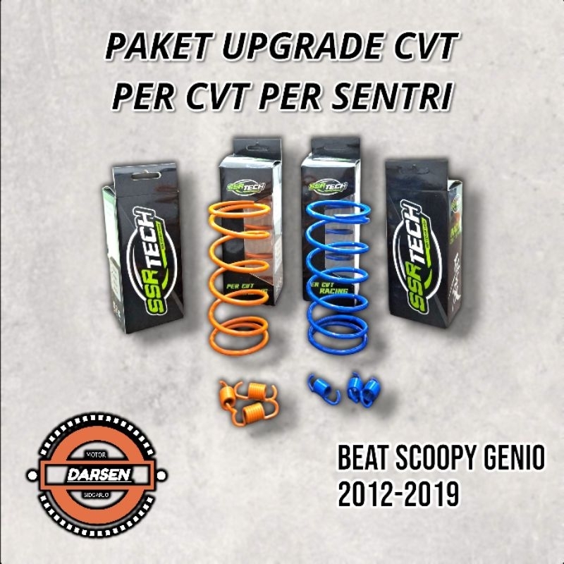 SSR - SEPAKET PER CVT dan PER SENTRI BEAT SCOOPY VARIO 110 LED 1200 1500 RPM ORIGINAL SSR TECH