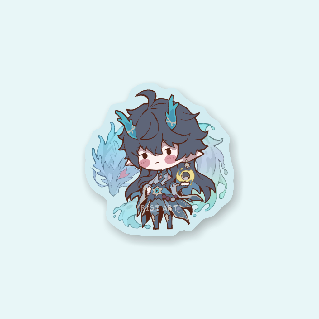 

Dan Heng - Imbibitor Lunae - Holographic Die Cut Sticker - Journaling / Decoration Sticker / Stiker Laptop