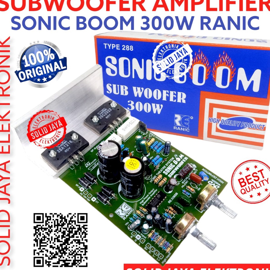 Fq KIT POWER SUBWOOFER SONIC BOOM 3W SONIC BOOM SANKEN II SUB 3 WATT W AMPLIFIER PLUS PSU RANIC 288
