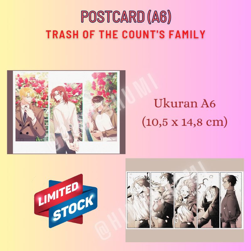 

[FREE GIFT] Postcard Trash of the Count's Family (A6)