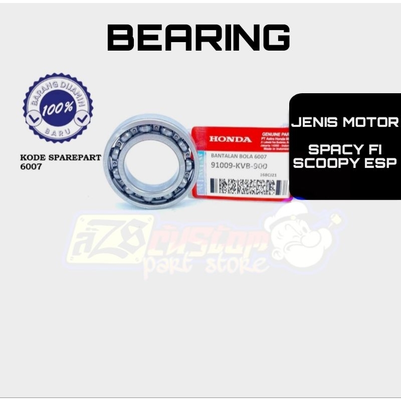 BEARING LAHER 6007 BEARING KRUK AS BEAT FI, BEAT ESP, SCOOPY FI, BEAT STREET