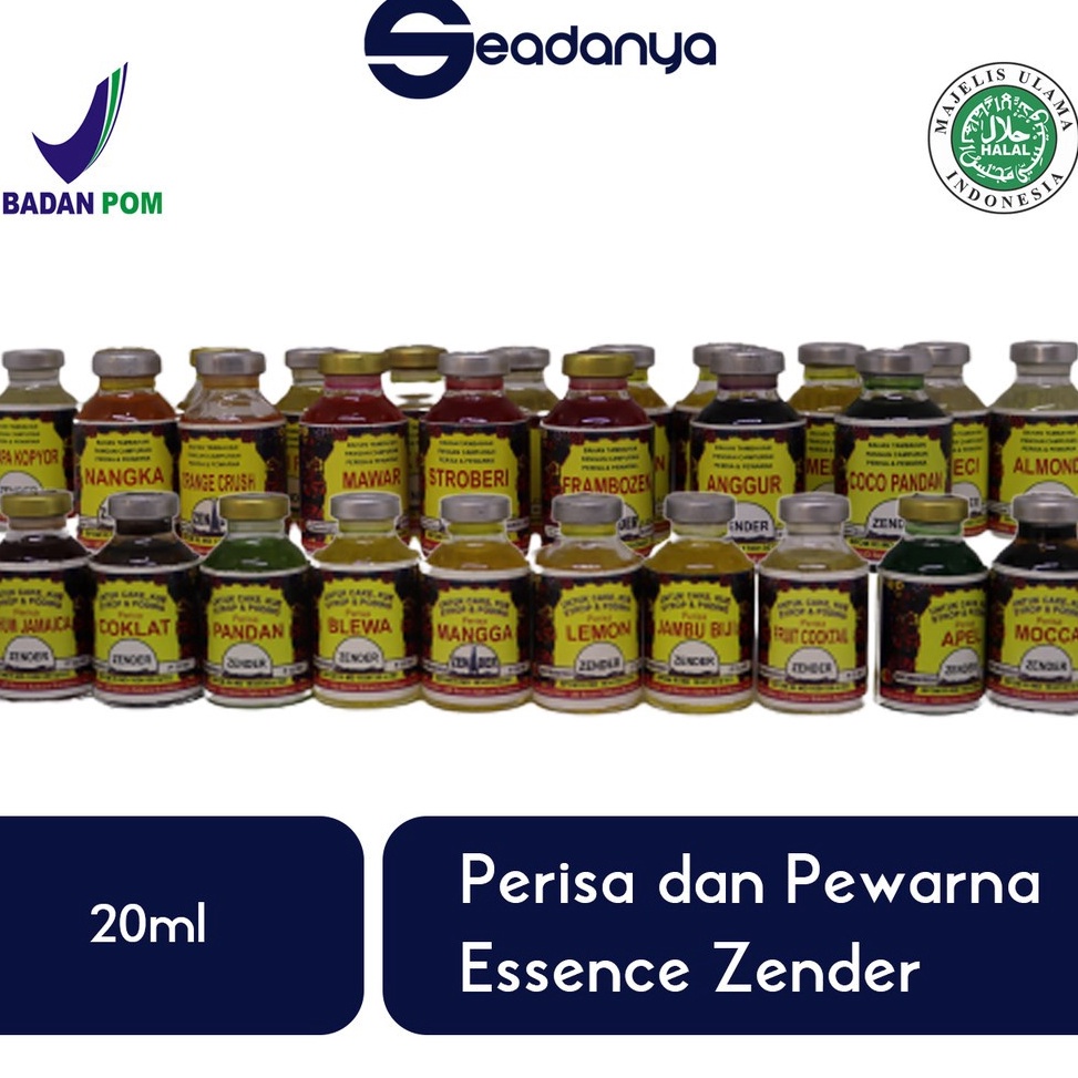 

BFT78 Perisa dan Pewarna Makanan Zender Essence 2ml TERLENGKAP Semua dan Warna Sumba BPOM 54