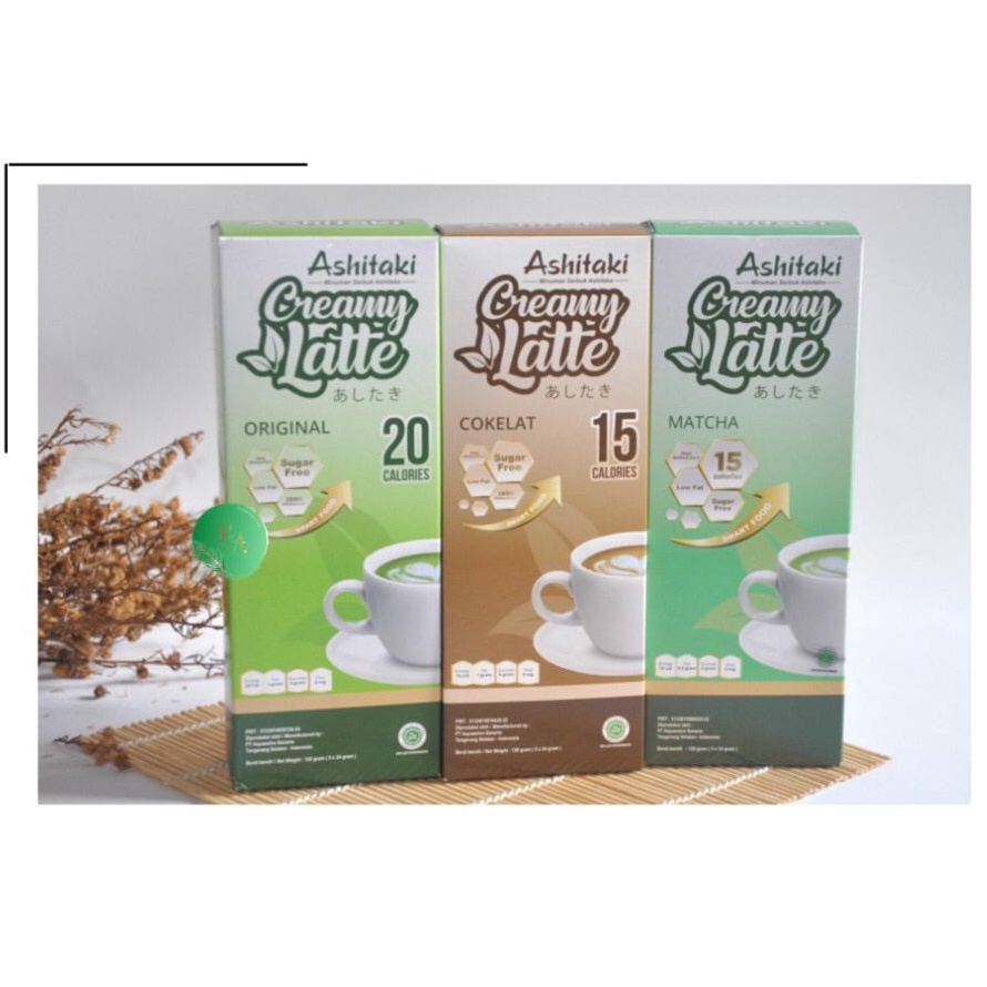 

PROMO8NFS ASHITAKI CREAMY LATTE MINUMAN DIET MINUMAN BUBUK ANTIOKSIDAN STEVIA Original Coklat Matcha 138