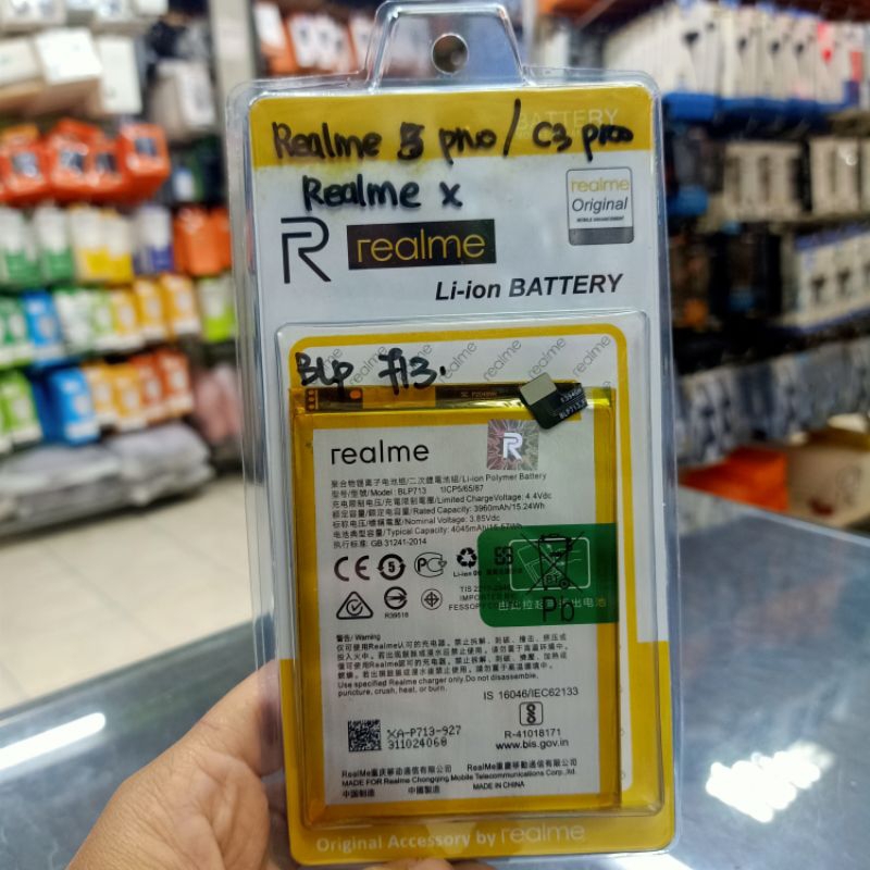 baterai blp713 realme 3 pro c3 pro realme x