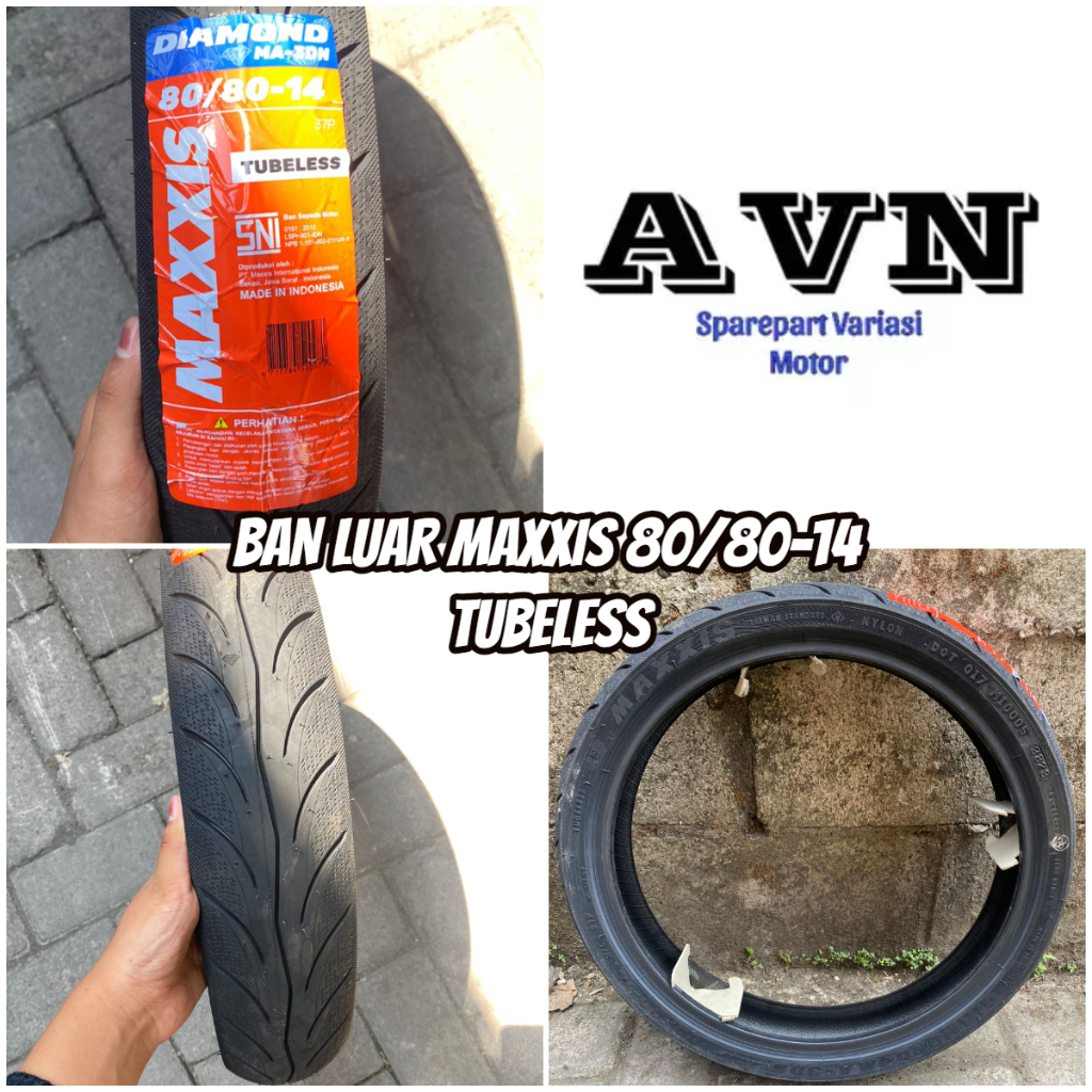 BAN LUAR RING 14 MAXXIS 80/80-14 TUBLESS || BAN LUAR MOTOR MATIC MAXXIS 80/80-14 TUBELESS