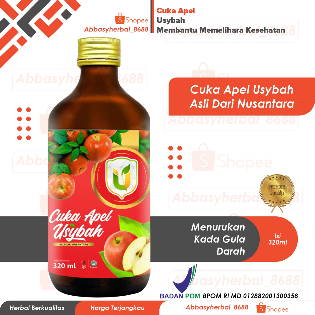 

Abbasy Herbal_Cuka Apel Usybah | Cuka Apel | Cuka | Apel | Ooriginal Produk Usybah isi 320ml