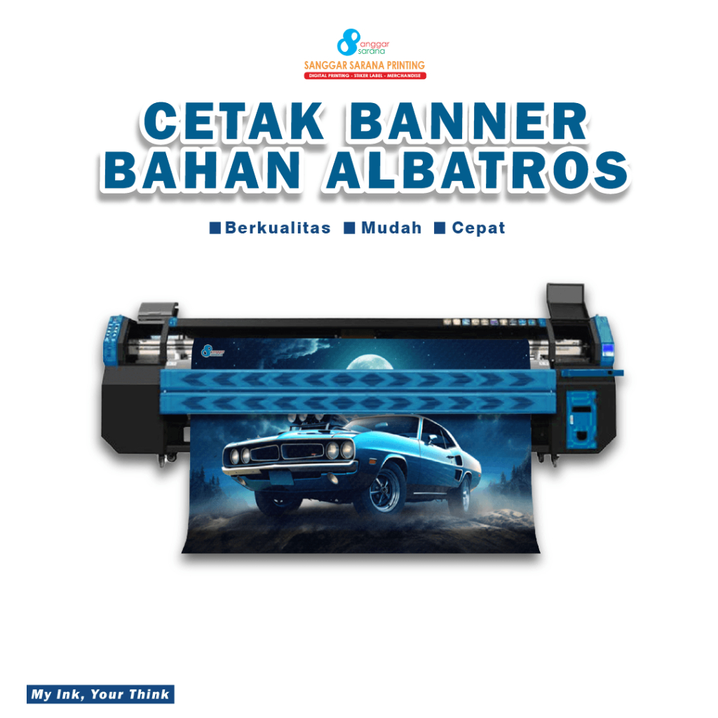 Cetak Banner Albatros Custom Backdrop Poster Bahan Albatros