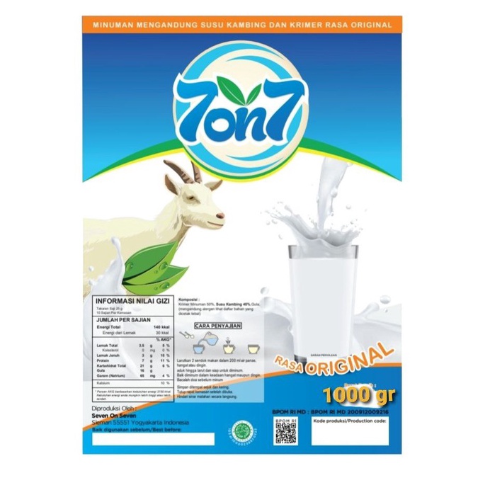 

Shopee brand Susu Kambing Etawa Kemasan 1 gr LWN