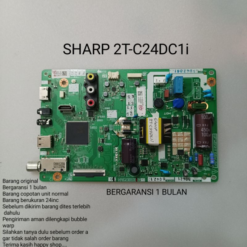 MB - MAINBOARD - MOBO - MOTHERBOARD TV LED SHARP 2T-C24DC1I MB - MESIN TV SHARP 2T-C24DC1i