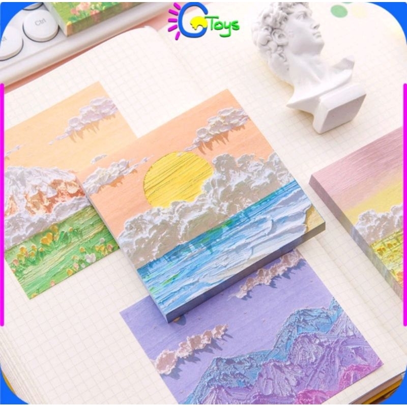 

CR-A37 Memo Tempel Aesthetic Sticky Notes Motif Alam Indah