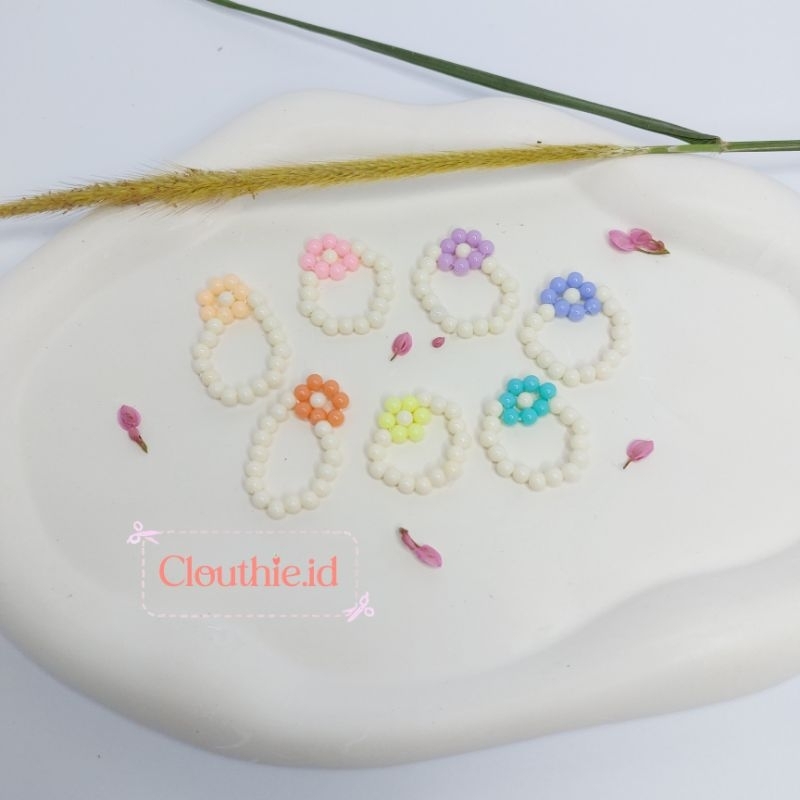 Cincin Manik Bunga Daisy Korea