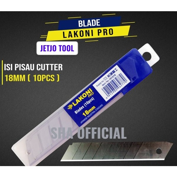 

Isi Cutter 18mm Isi 10pcs Jetjo Tools By Lakoni Pro 101016 / Refill Blades