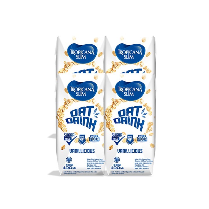 

Tropicana Slim Oat Drink 190 ml (RTD) - Minuman Oat Bebas Gula