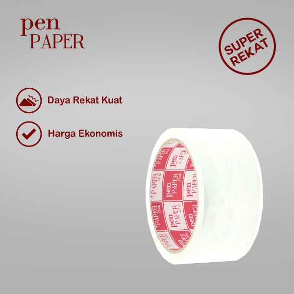 

Lakban Bening Premium Pen Paper 48MM x 100 Yard Tebal Super Rekat - 1 Roll