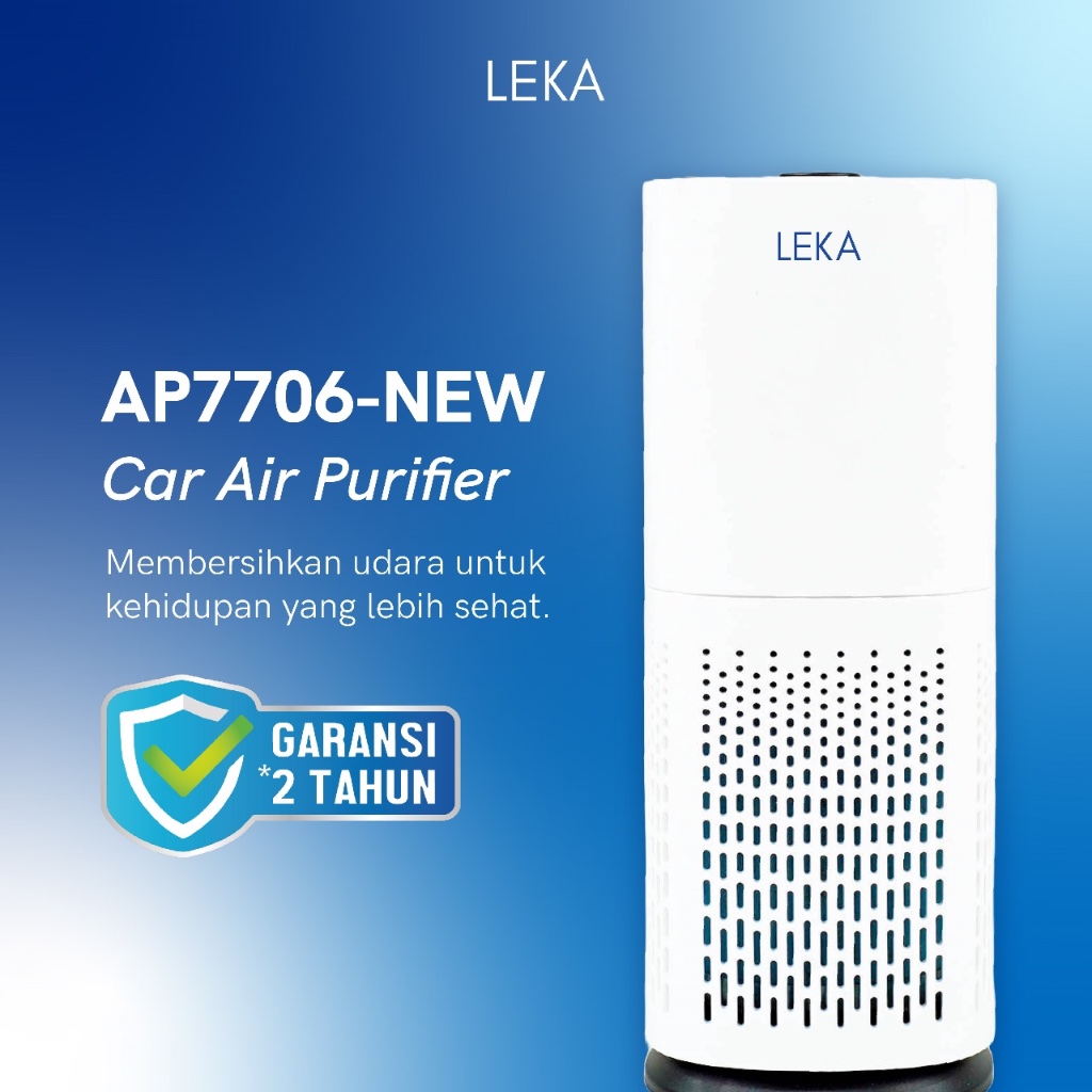 LEKA AP7706 Car Air Purifier - Mini Portable HEPA Filter UV-C Ion UV