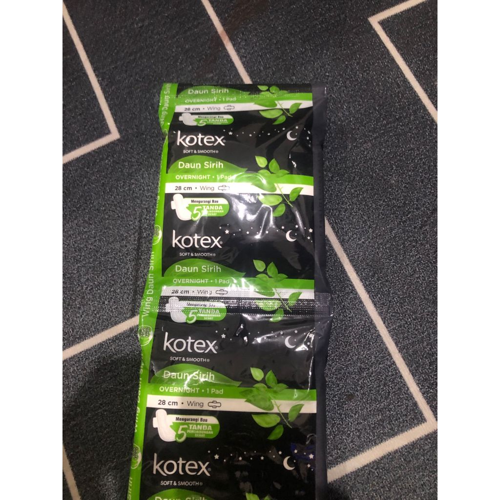 KOTEX DAUN SIRIH OVERNIGHT 28CM 1 PCS