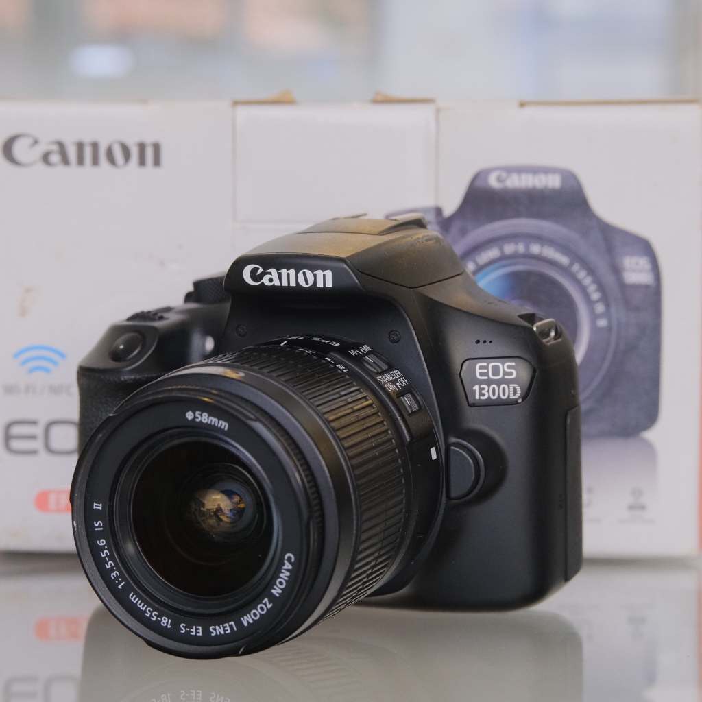 kamera canon 1300d plus lensa sudah wifi fullset murah
