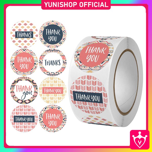 

Sticker Thank You Roll Isi 500 Pcs / Self Adhesive Seal Label Roll Sticker Thank You 2.5 Cm / Stiker Ucapan Terimakasih Bulat Tempel Segel Order Packing Motif Bunga Love Serbaguna / TS-67